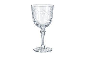 Ornate crystal goblet with vintage design for elegant dining and luxury celebrations, transparent background
