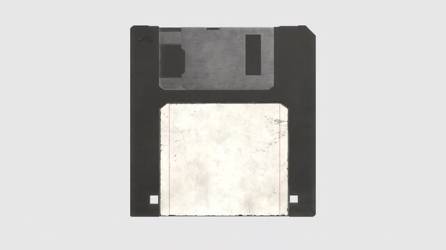 Seamless loop animation of floppy disk