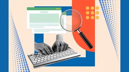 Investigation And Online Research: Keyboard Typing, Magnifier, And Web Screens In A Modern Digital Office