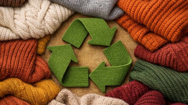 Sustainable fashion and circular clothing concept