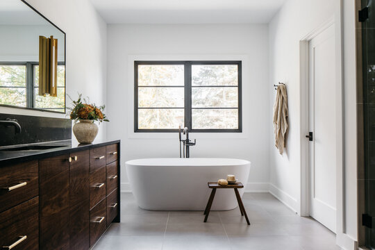 Clean Contrast Bathroom