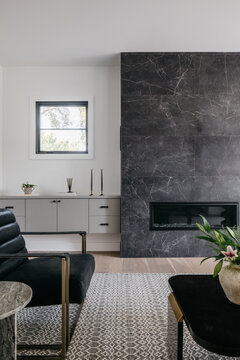 Stone Fireplace