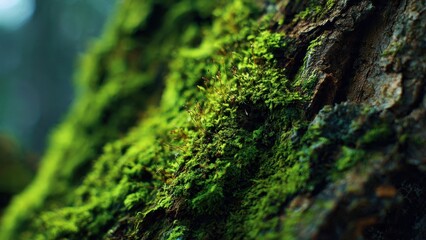 Obraz premium Mossy Tree Bark