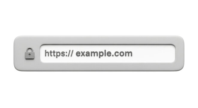 Secure web address on gray browser bar