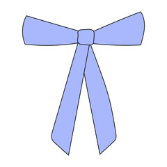 Purple ribbon bow vector illustration
