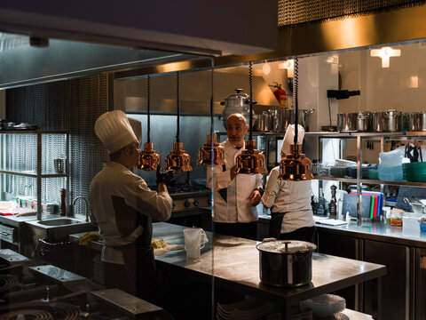 Chefs having conversation 