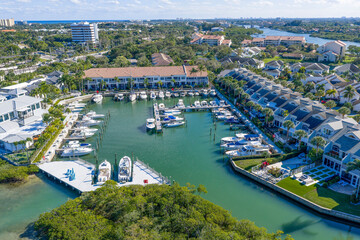 aerial view of marina in Jupiter Inlet © Bruce