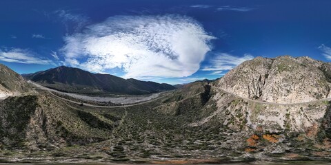 A UAV Drone Aerial Survey of  The Mill Creek Strand of the San Andreas Fault in California along Highway 38 near Forest Falls and Yucaipa looking at the landforms caused by Plate Tectonics 