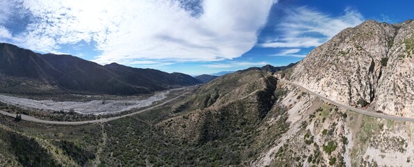 A UAV Drone Aerial Survey of  The Mill Creek Strand of the San Andreas Fault in California along Highway 38 near Forest Falls and Yucaipa looking at the landforms caused by Plate Tectonics 