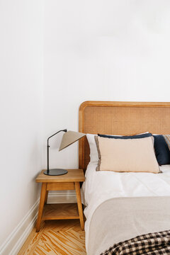 Bedside Table And Lamp