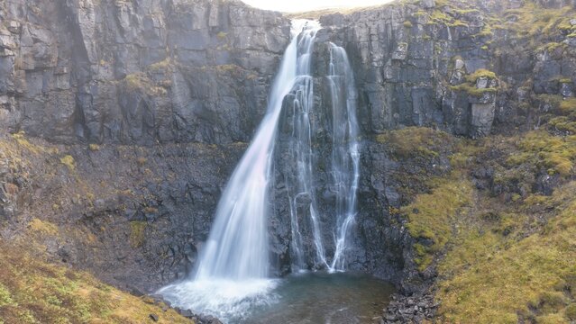 Waterfall near Route 520 &ndash; West Iceland Landscape
