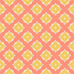 Seamless yellow geometric pattern with abstract retro shapes and minimalist lines. Modern aesthetic background for wallpaper, textile design, and creative digital art in high resolution.