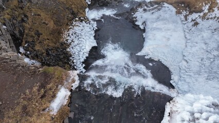 Aerial View Behind Sv&ouml;&eth;ufoss Waterfall &ndash; Sn&aelig;fellsnes