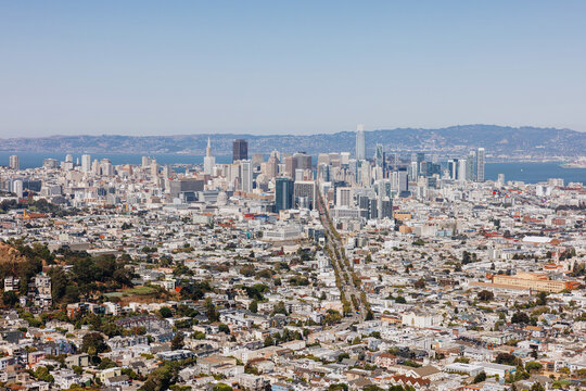 City Skyline View of San Francisco on a Clear Sunny Day