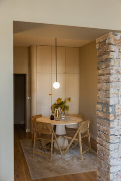 Cozy Dining Area With Simple Decor in a Warm Home Setting