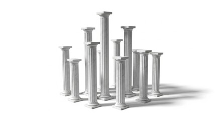 Architectural Columns - A Group of Elegant Structures.