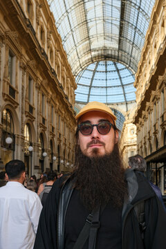 Man Facing Forward in Galleria