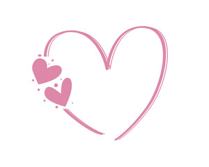 pink heart vector illustration