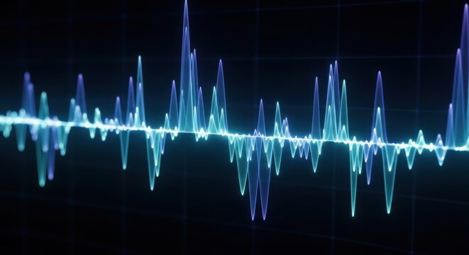 Audio Waveform Visualization - Dynamic Sound Frequency Display.