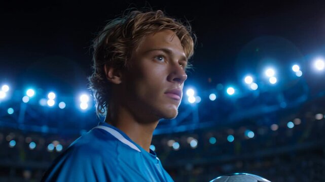 Football player with ball