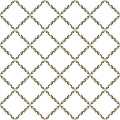 Fototapeta premium Pattern of leaves in a diamond shape on a white background showing simple design