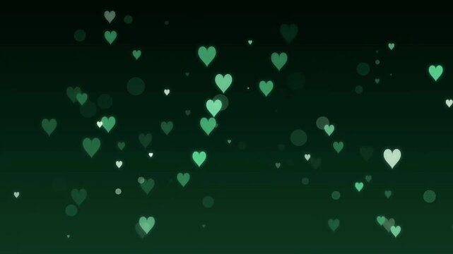 Seamless loopable Green Nature Fresh Organic Particles Background. High quality 4k rendered abstract animation featuring gather motion. Perfect for video production, social media, weddings, and events
