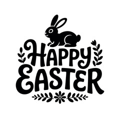 Obraz premium A happy Easter greeting with a cute bunny