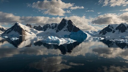 Polar Serenity: Arctic Mountain Reflections