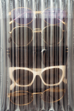 Sunglasses under bubble wrap