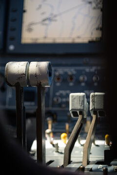 Throttle Levers In Cockpit