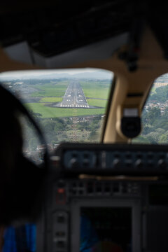 Runway Approach From Cockpit
