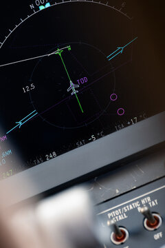 Navigation Display Showing Flight Path and Waypoints