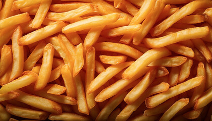 French fries close-up food background texture