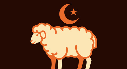 Sheep with Crescent Moon and Star. © Fauzi