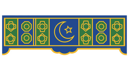 Islamic Symbol Crescent Moon and Star. © Fauzi