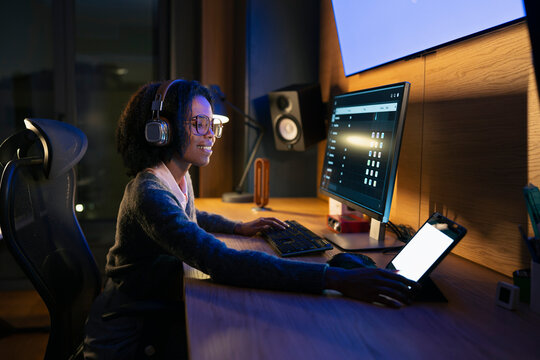 Young person at computer

