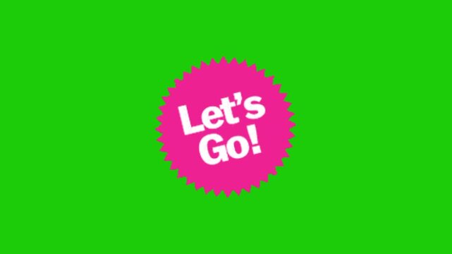 Lets go text animation
