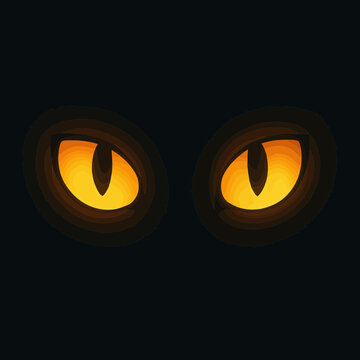 Black Cat Eyes Vector