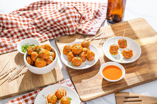 Buffalo Chicken Meatball Appetizer