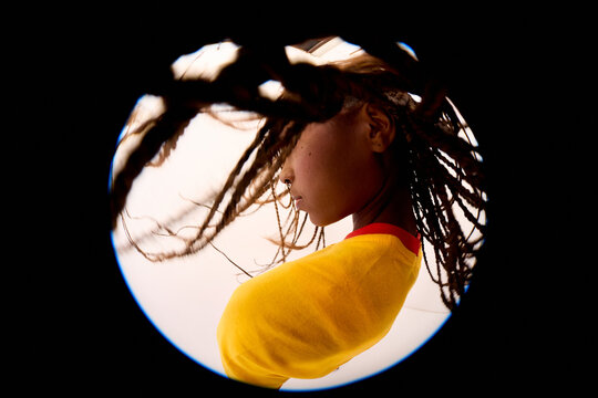 Hair in Motion with Bold Studio Lighting