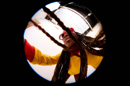 Creative Angle with Braids and Bold Color