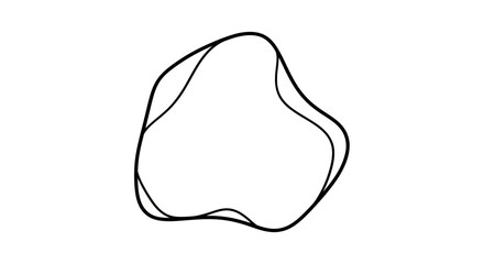 Simple black line art shape.