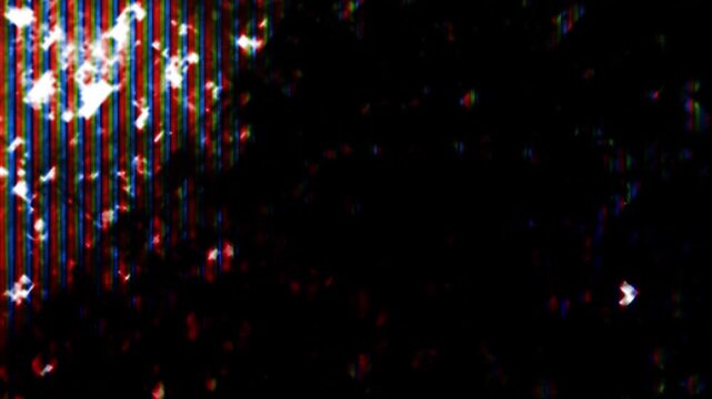 Effects such as noise and glitches. Image of a broken LCD screen.