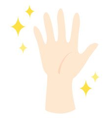 きらきら輝く手