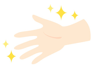 きらきら輝く手