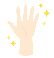 きらきら輝く手