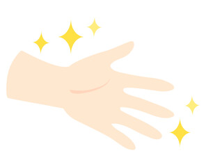 きらきら輝く手