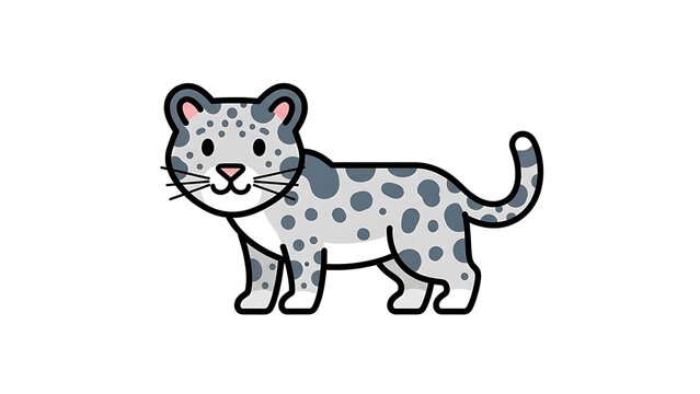 Illustration of a cartoon leopard or cheetah.