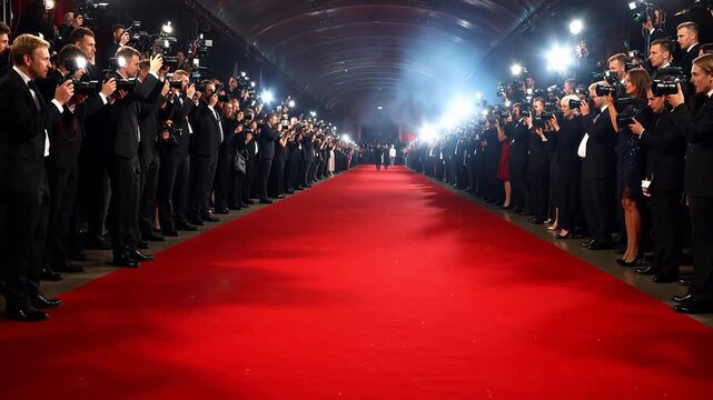 Red carpet event with photographers