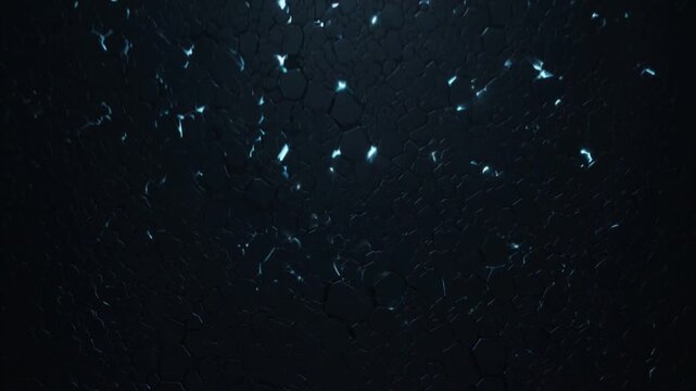 無数の六角形が波打つように動くテック系動画